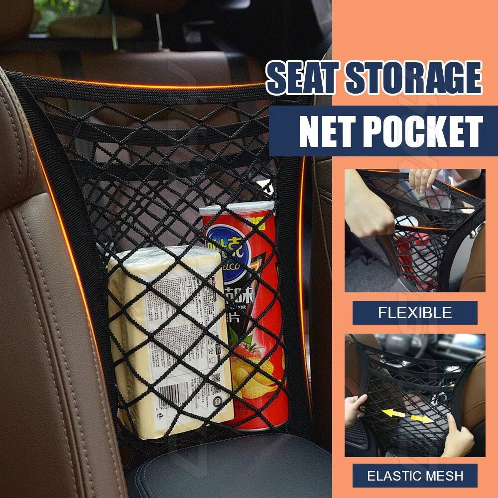3 Layer Seat Storage Net & Barrier For Car Organizer - Trendart