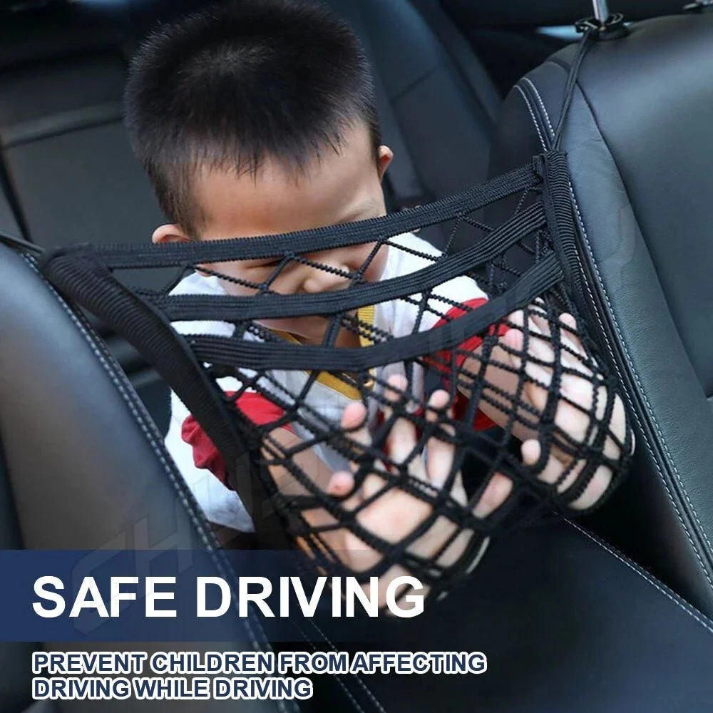 3 Layer Seat Storage Net & Barrier For Car Organizer - Trendart
