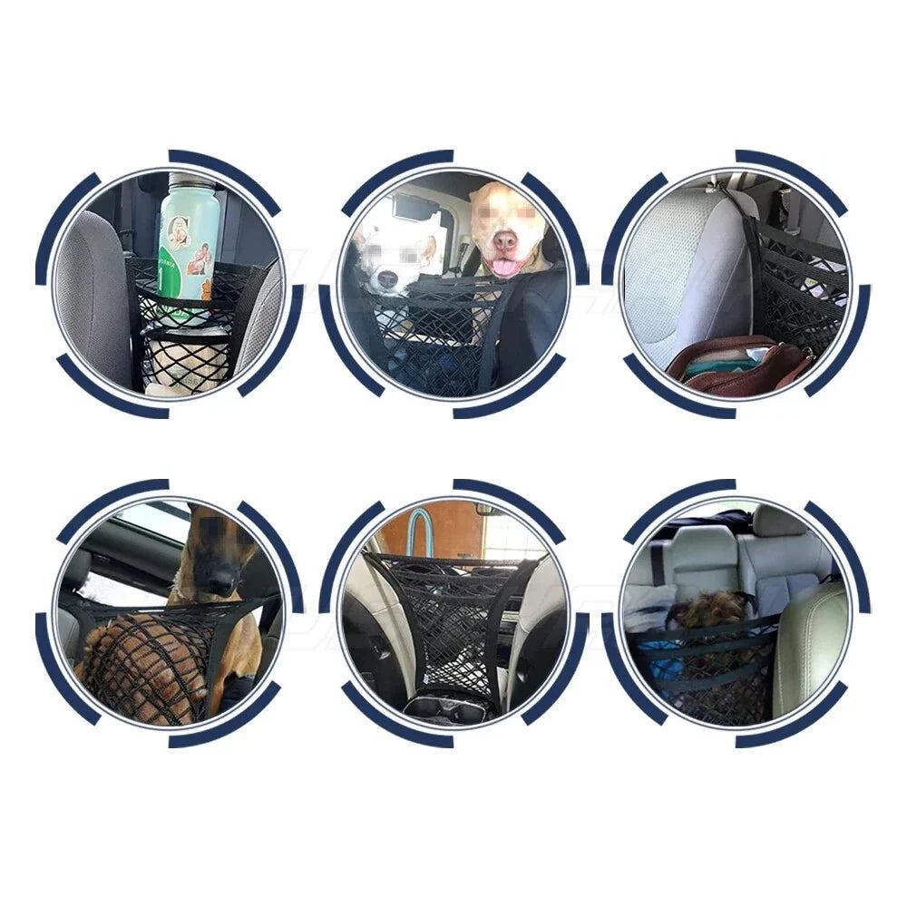 3 Layer Seat Storage Net & Barrier For Car Organizer - Trendart