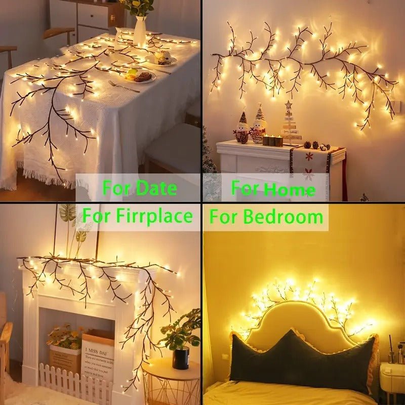 96 LED Large Size Warm White Tree Branch Smart LED with Remote - Trendart