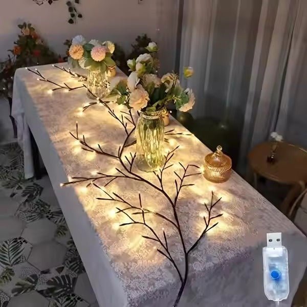 96 LED Large Size Warm White Tree Branch Smart LED with Remote - Trendart