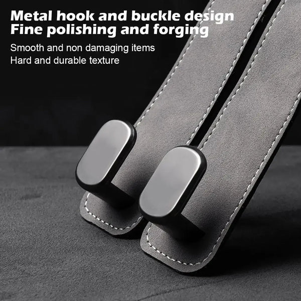 Car Headrest Organizer Premium Leather Hook - Trendart
