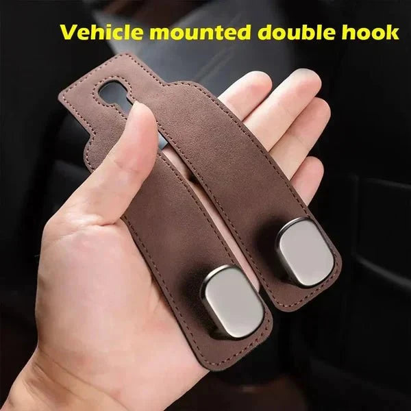 Car Headrest Organizer Premium Leather Hook - Trendart