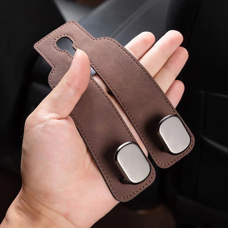 Car Headrest Organizer Premium Leather Hook - Trendart