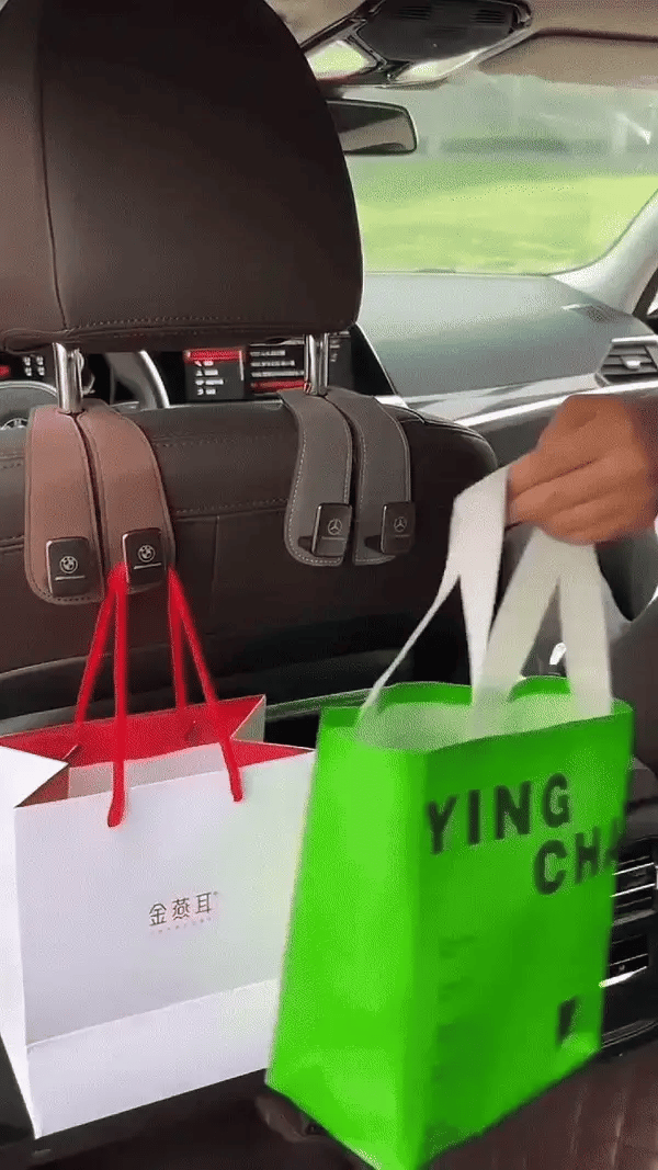 Car Headrest Organizer Premium Leather Hook - Trendart