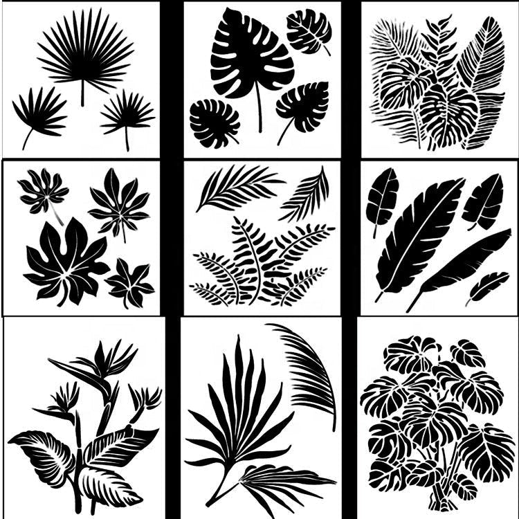 Custom Leaf Wall Stencil for Home Decoration - Trendart