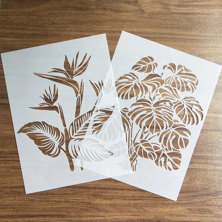 Custom Leaf Wall Stencil for Home Decoration - Trendart