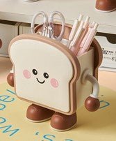 Cute Cartoon Desktop Stationery Organizer with Tissue Storage - Trendart