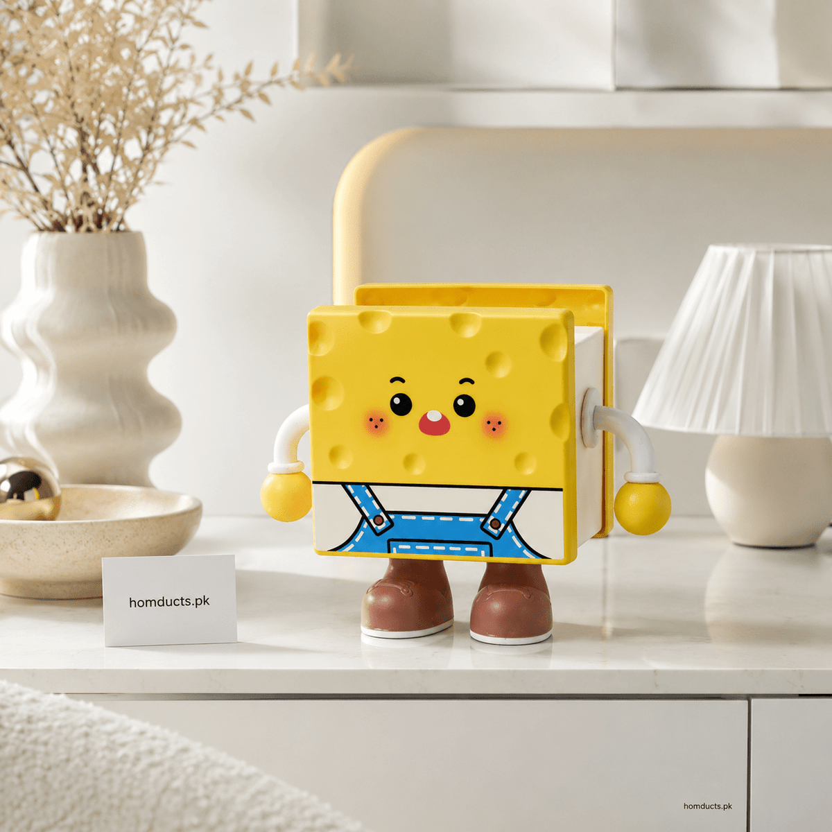 Cute Cartoon Desktop Stationery Organizer with Tissue Storage - Trendart