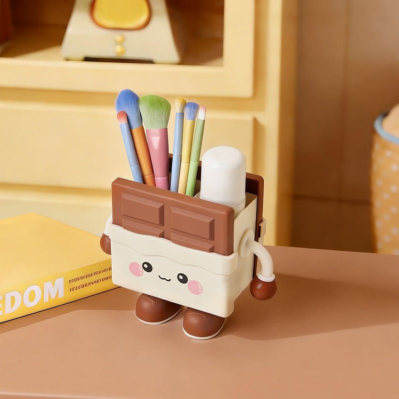 Cute Cartoon Desktop Stationery Organizer with Tissue Storage - Trendart