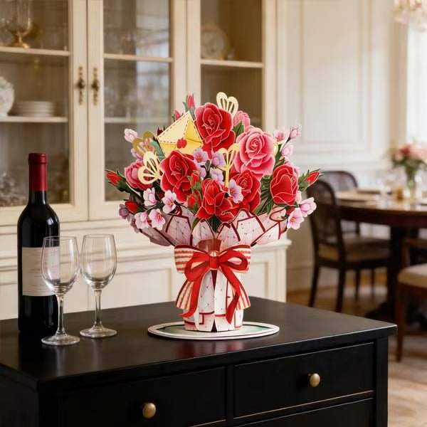 Flower Pop-Up Card– Personalized Love Message & Everlasting Bloom - Trendart