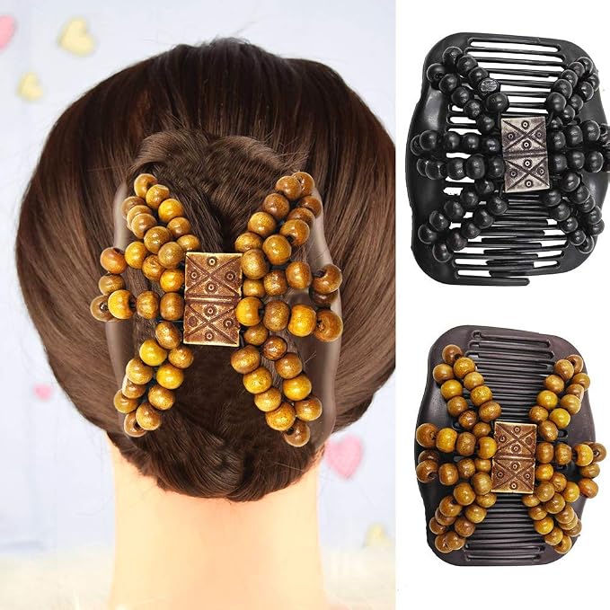 Magic Wooden Beads Hair Comb - Trendart