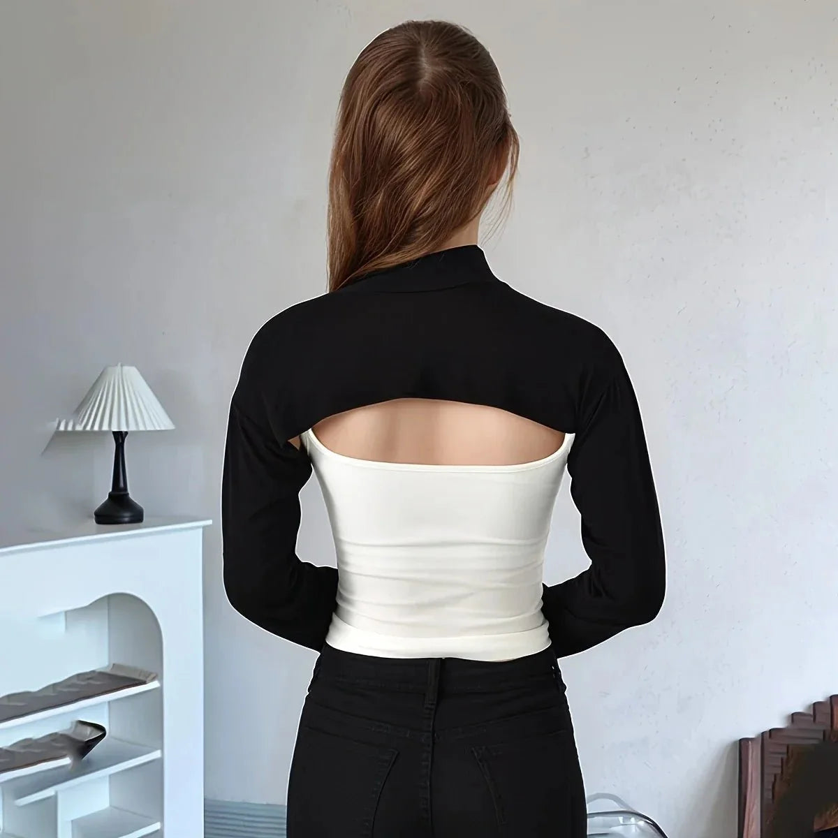 Neck Cover with Long Sleeves - Trendart